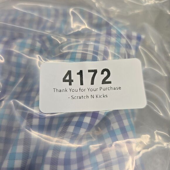 Johnnie O Men's Blue Plaid Button Up Dress Shirt Logo Size L - Picture 12 of 12